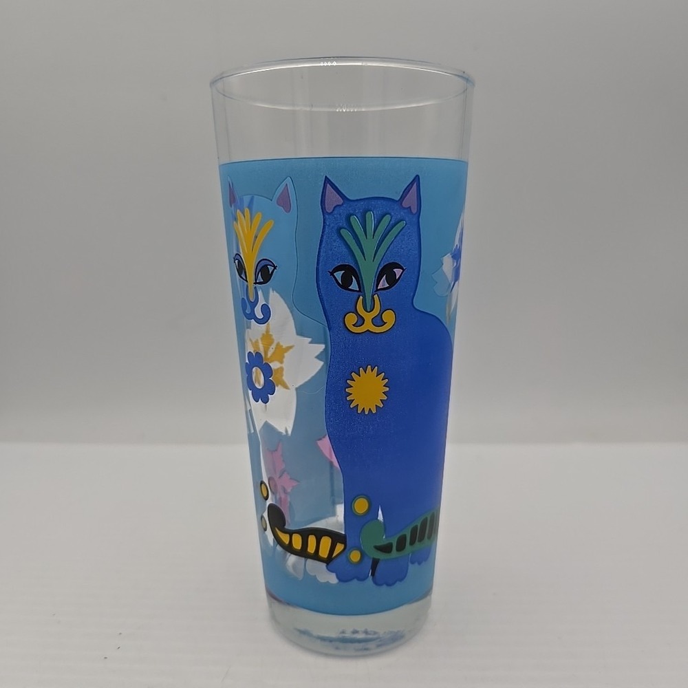Vtg Ritzenhoff Cats Drinking Glass‎ by Anna Gili Italian Artist Made In Germany
